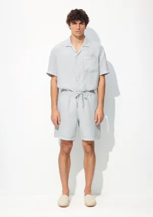 Grey Linen Shorts
