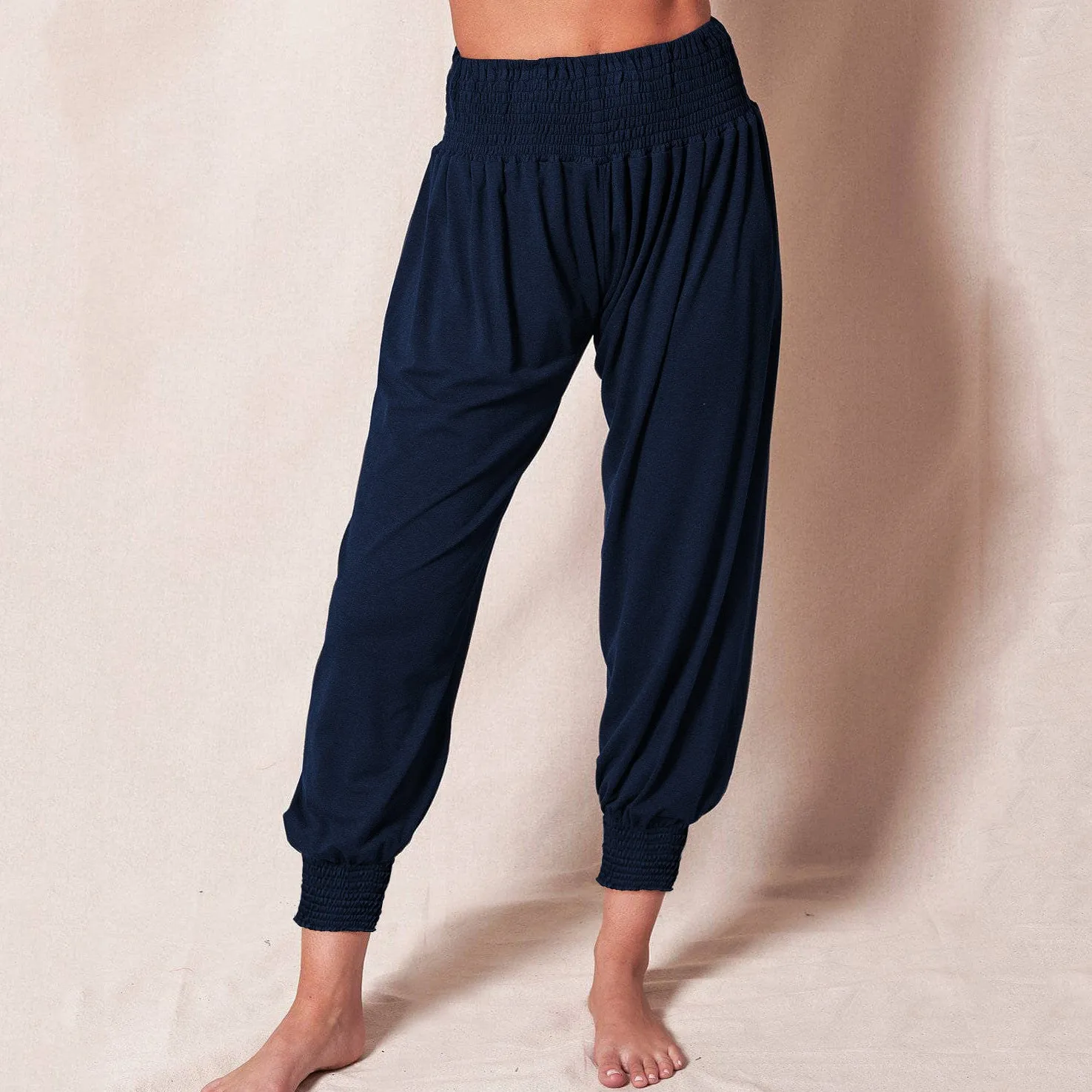 High Elastic Waist Capri Pants