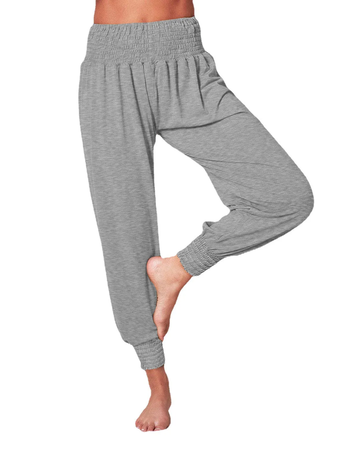 High Elastic Waist Capri Pants