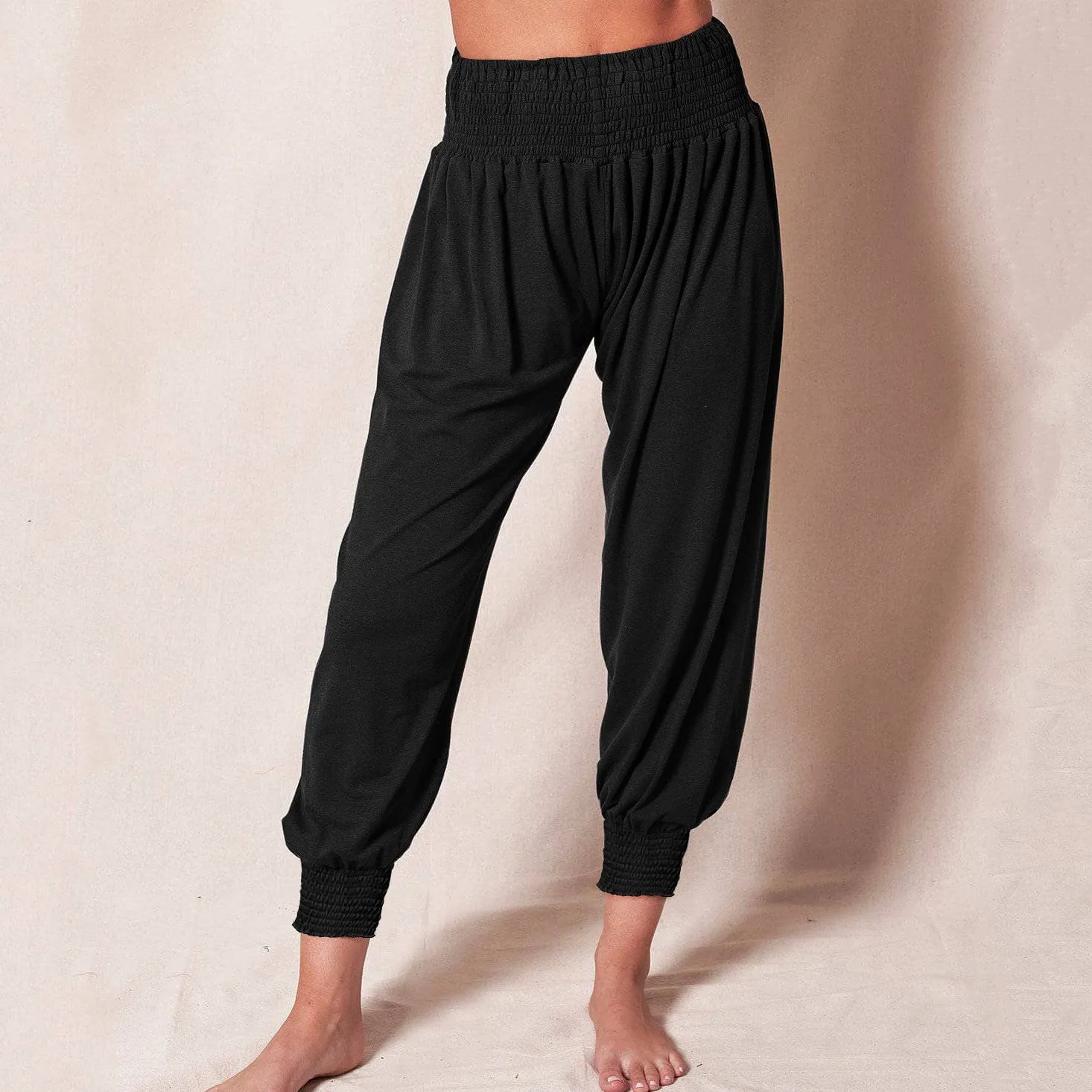High Elastic Waist Capri Pants