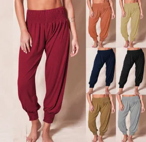 High Elastic Waist Capri Pants