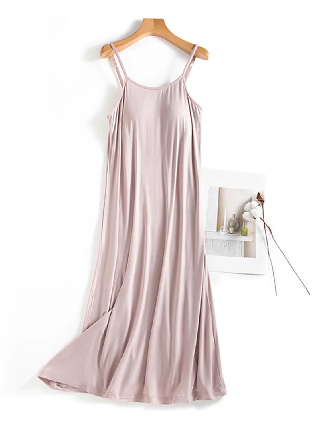 Holland Scoop Neck Midi Cami Dress with Bra