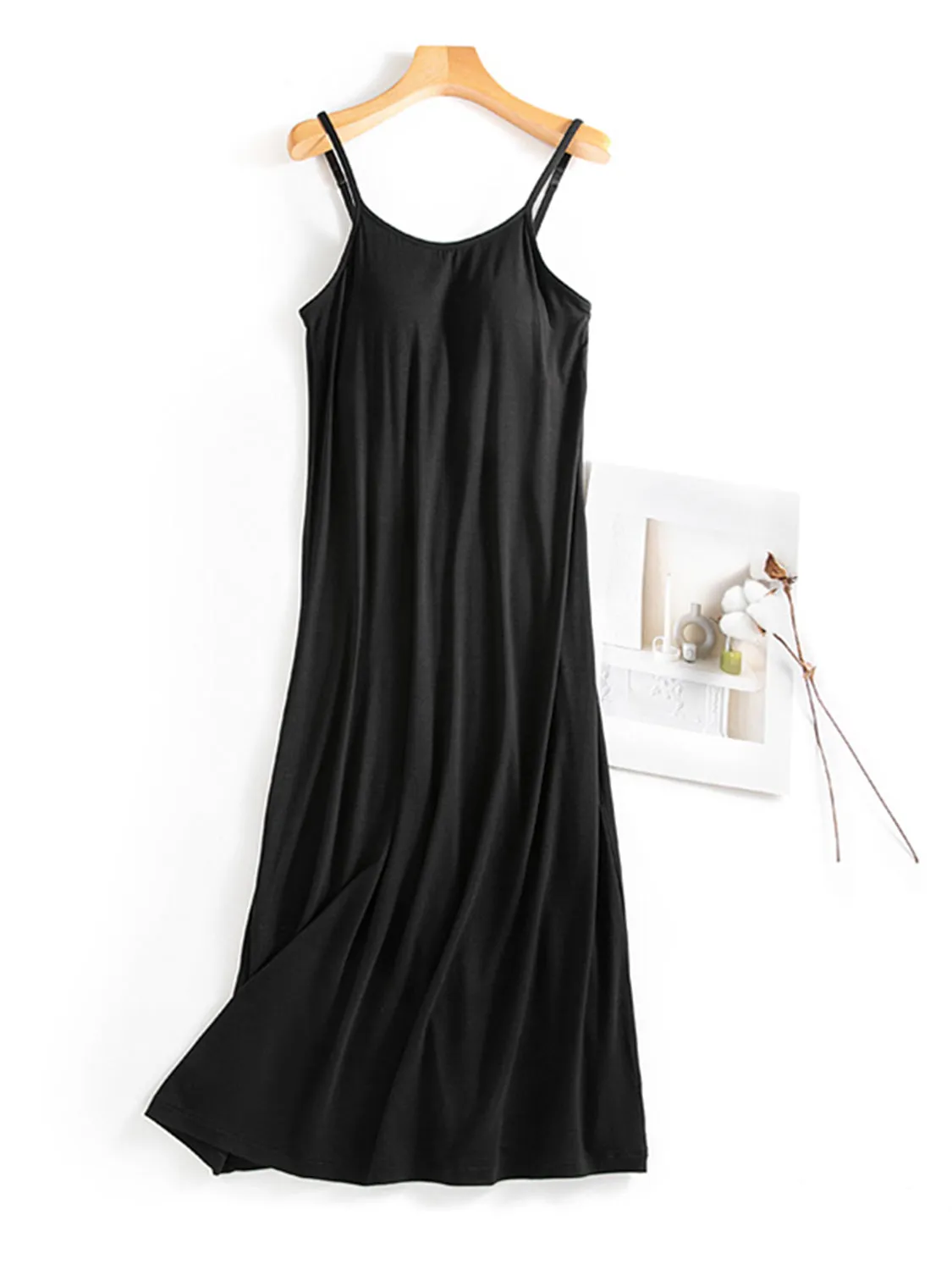 Holland Scoop Neck Midi Cami Dress with Bra