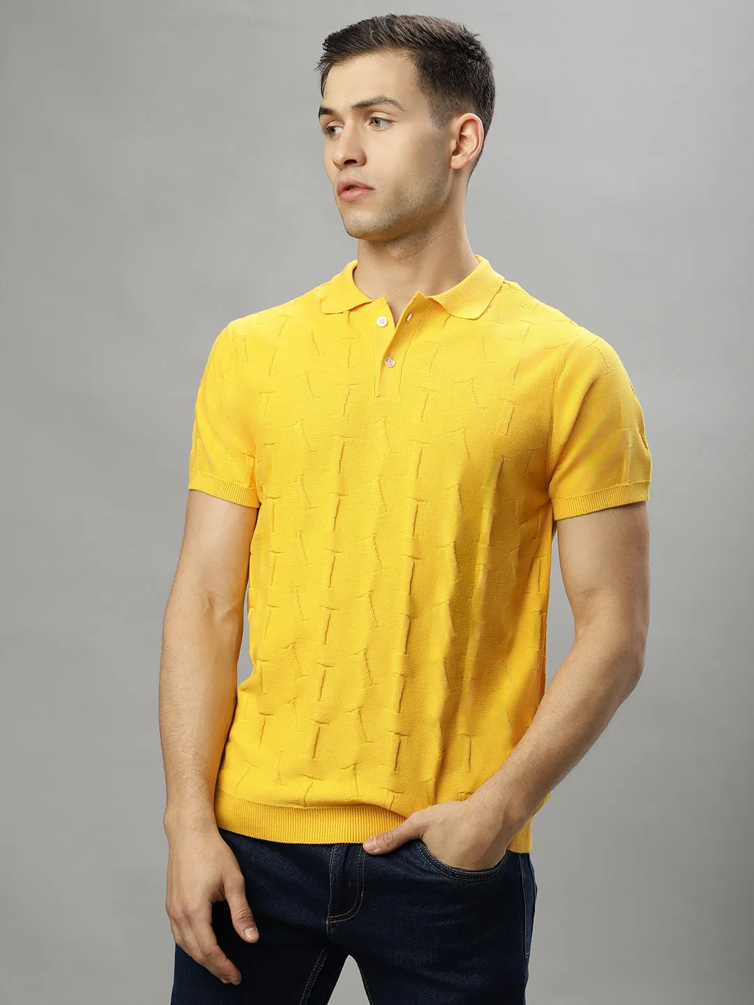 Iconic Yellow Logo Regular Fit Polo T-Shirt