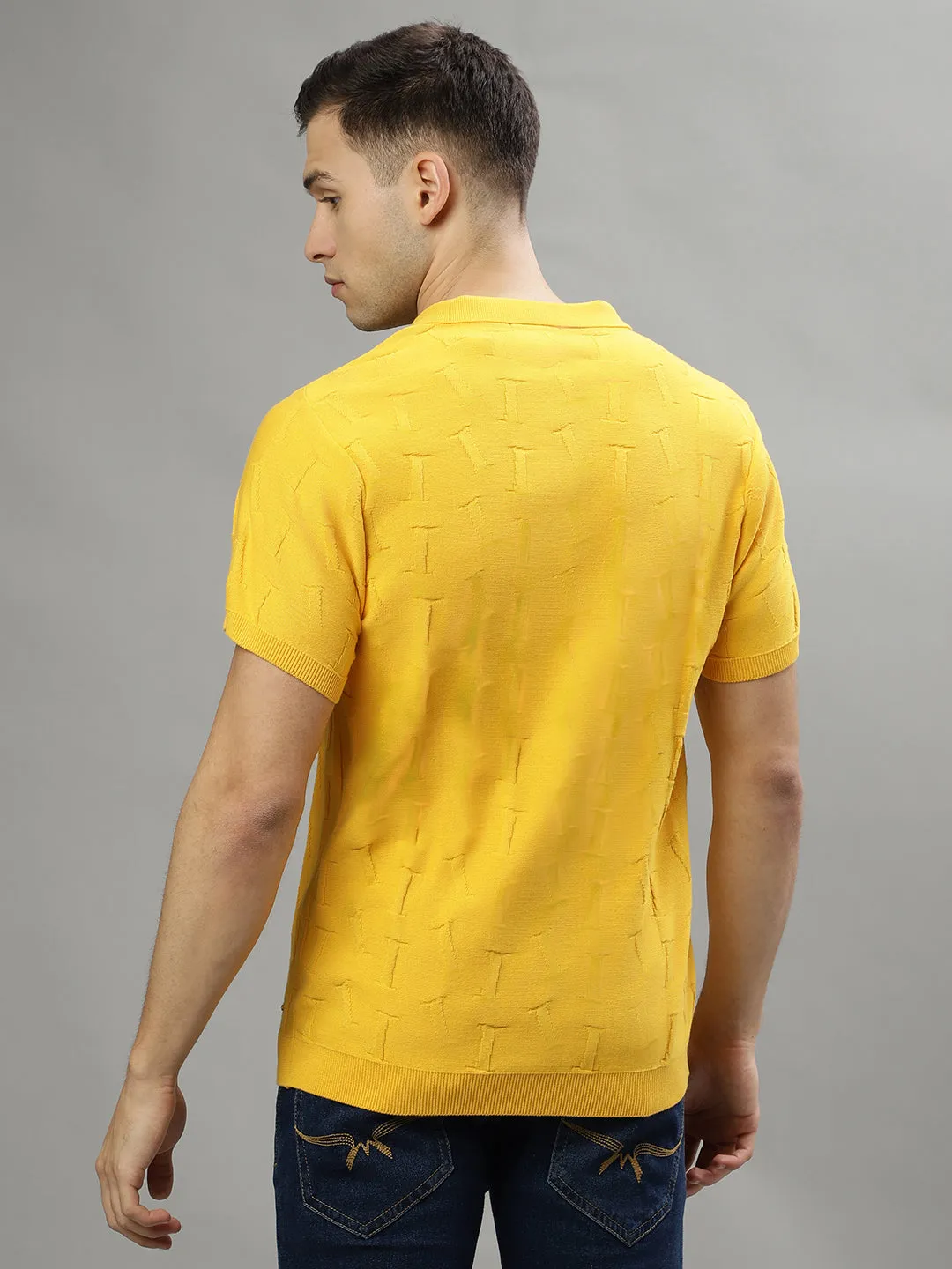 Iconic Yellow Logo Regular Fit Polo T-Shirt
