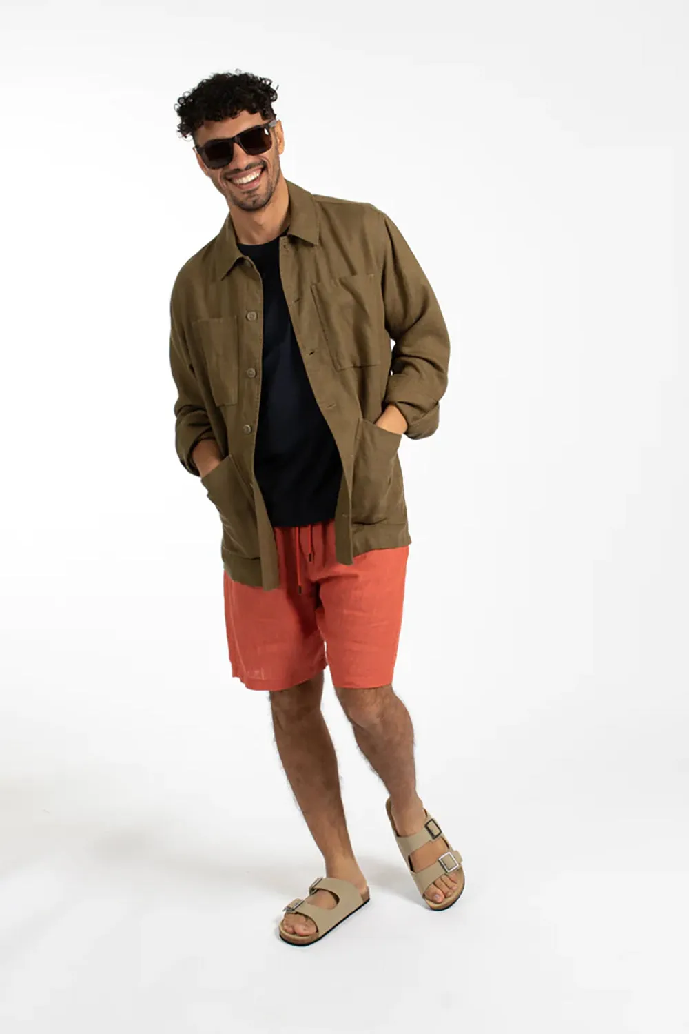 JAMES HARPER ELASTIC WAIST LINEN SHORT JHSH18