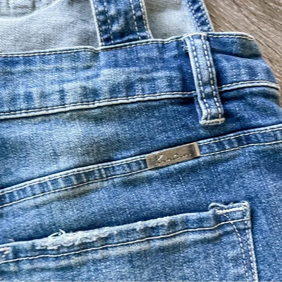 KanCan Denim Shortalls (overalls) Size Large Medium Wash