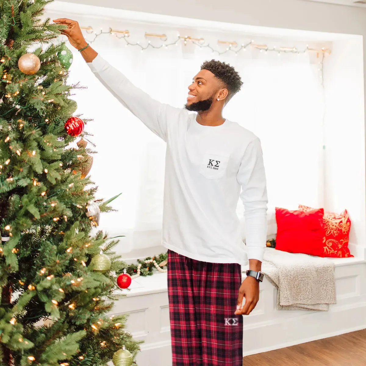 Kappa Sig Red Plaid Flannel Pants