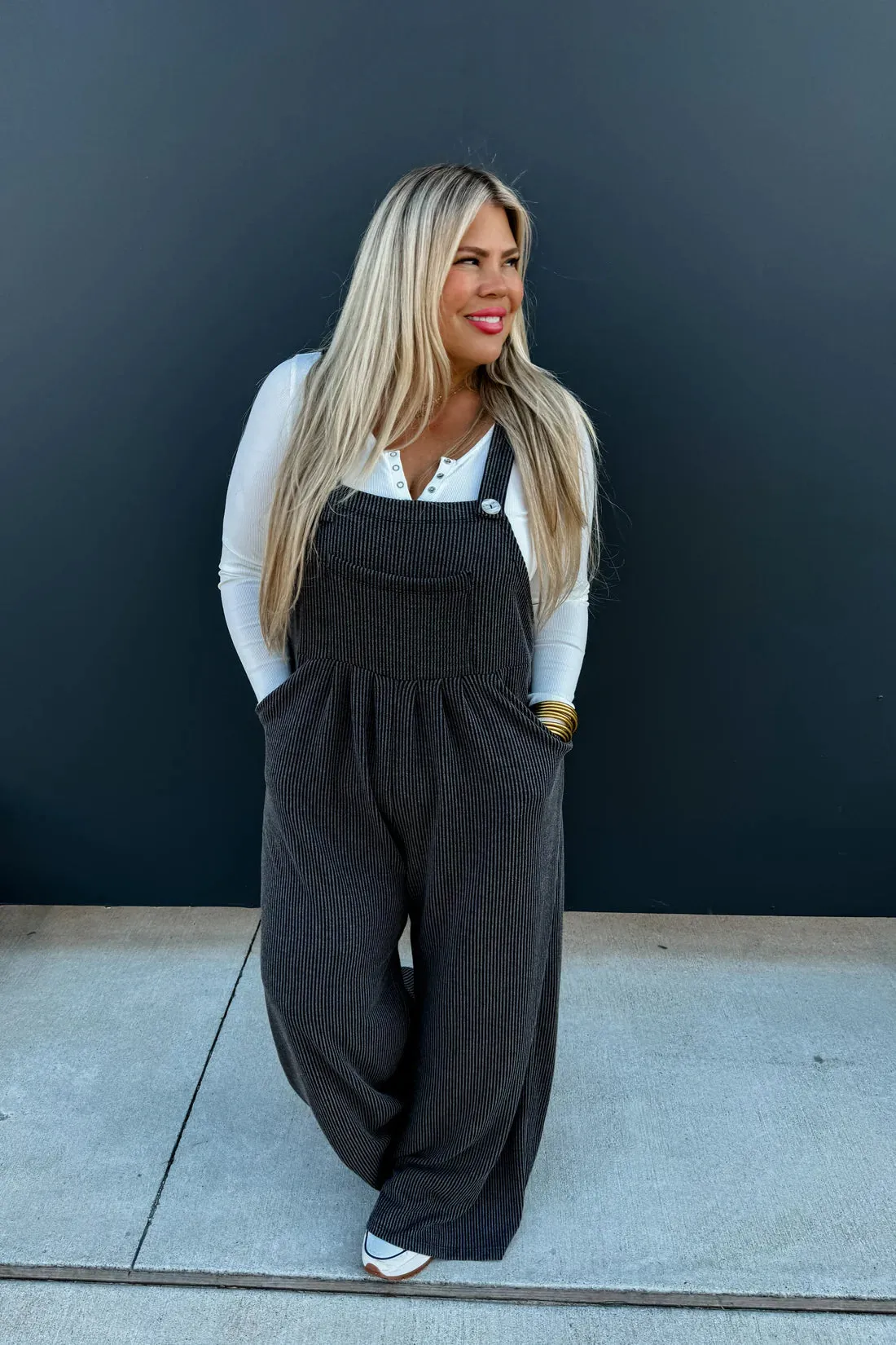 Karli Boho Overalls-Charcoal