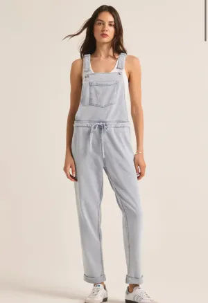 KNIT DENIM OVERALLS