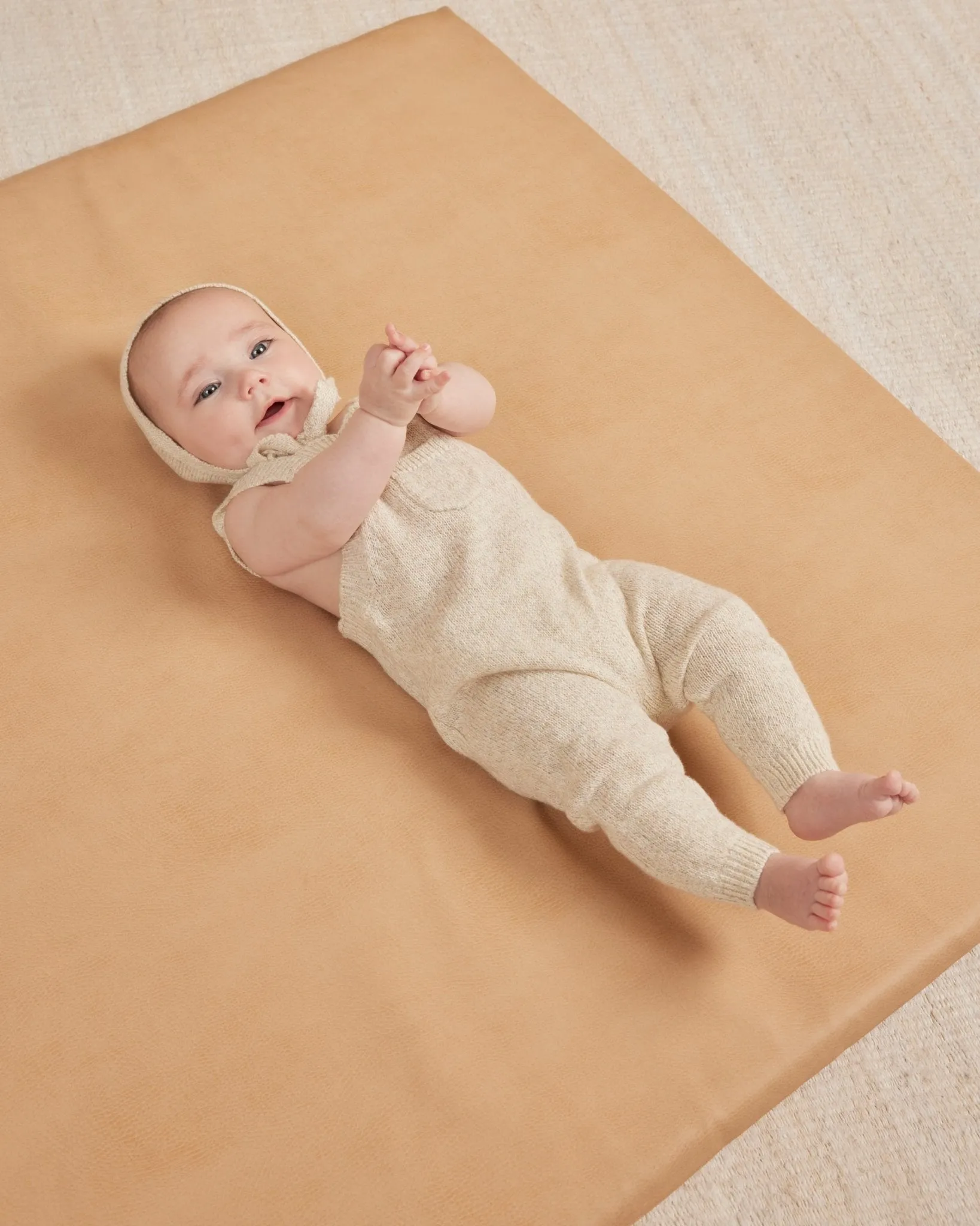 Knit Overalls || Ivory