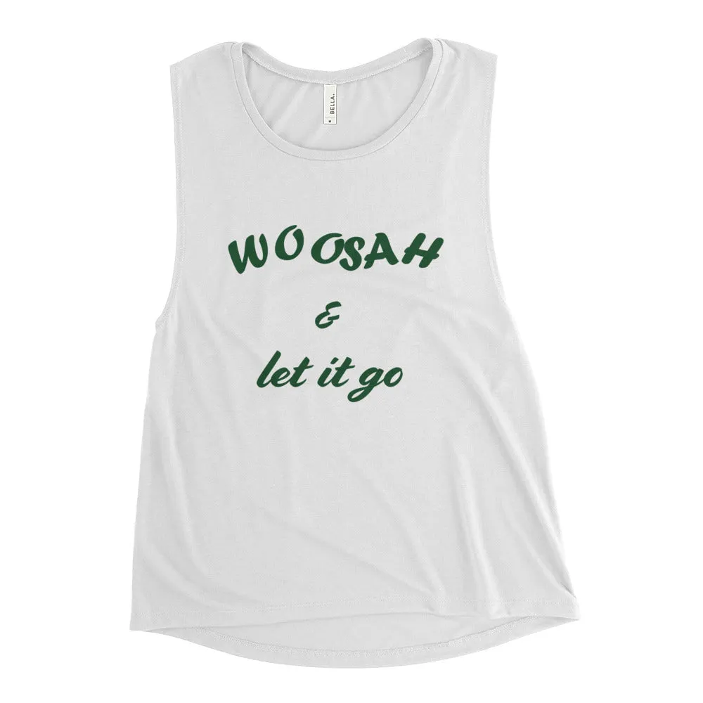 Ladies’ Muscle Tank - Green Print