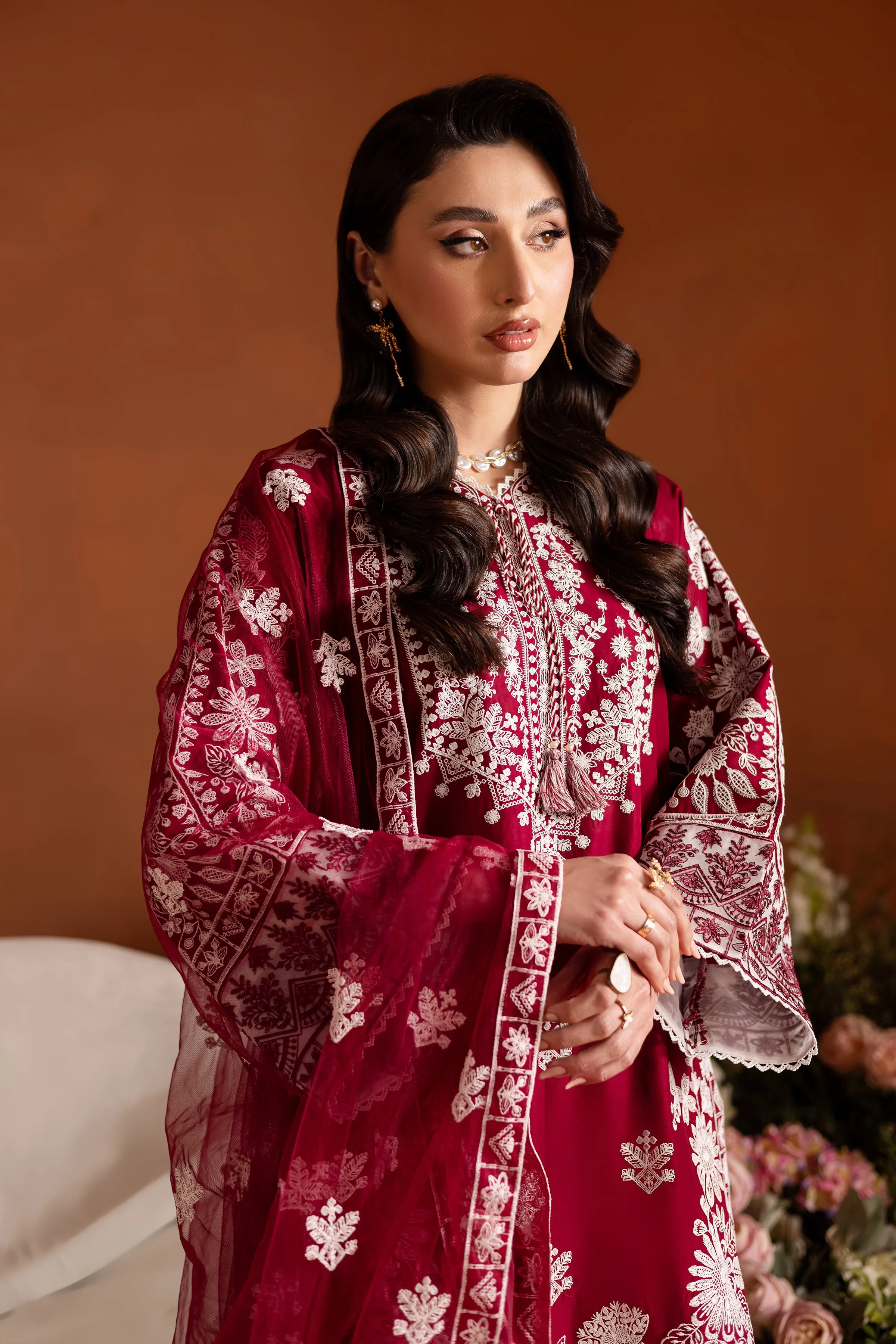 Lamino 3Pc - Embroidered Lawn Dress