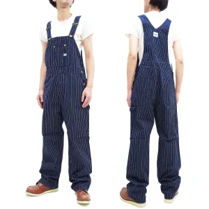 Lee Overalls Men's Casual Fashion Bib Overall High-Back LM7254 LM7254-2204 Indigo Twill with White Pinstripe Stitching