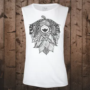 Liberty X Doodle Hi-Lo Muscle Tee-White