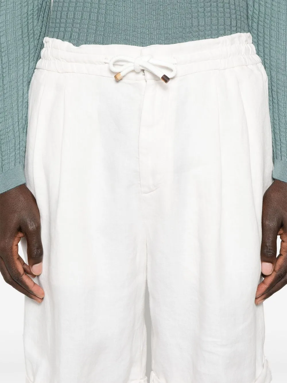 Linen bermuda shorts
