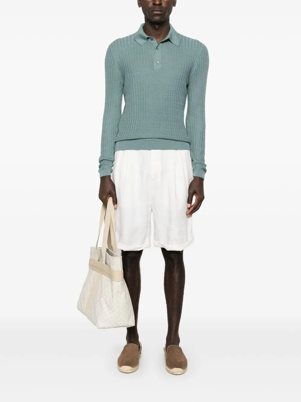 Linen bermuda shorts