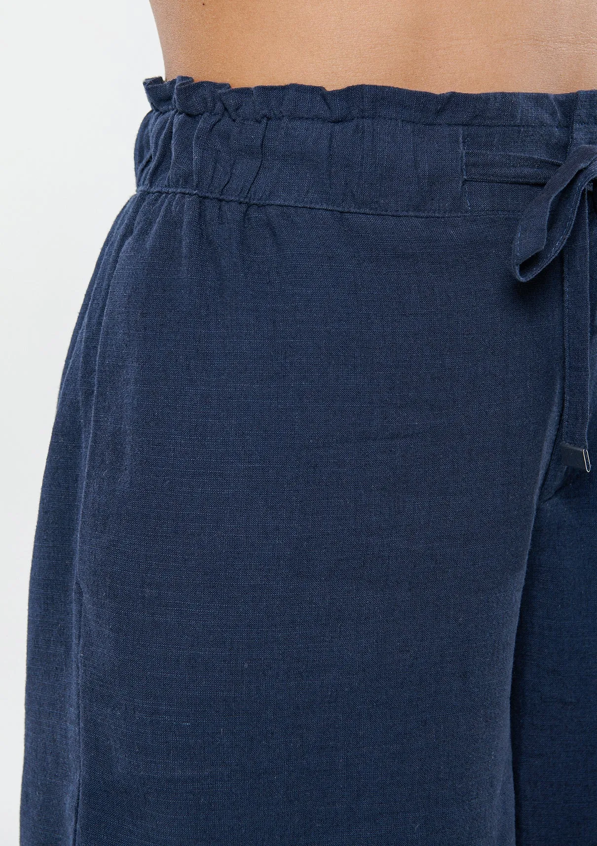 Linen Mix Blue Shorts