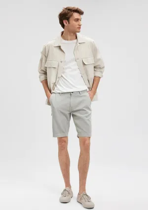 Linen Mix Grey Chino Shorts