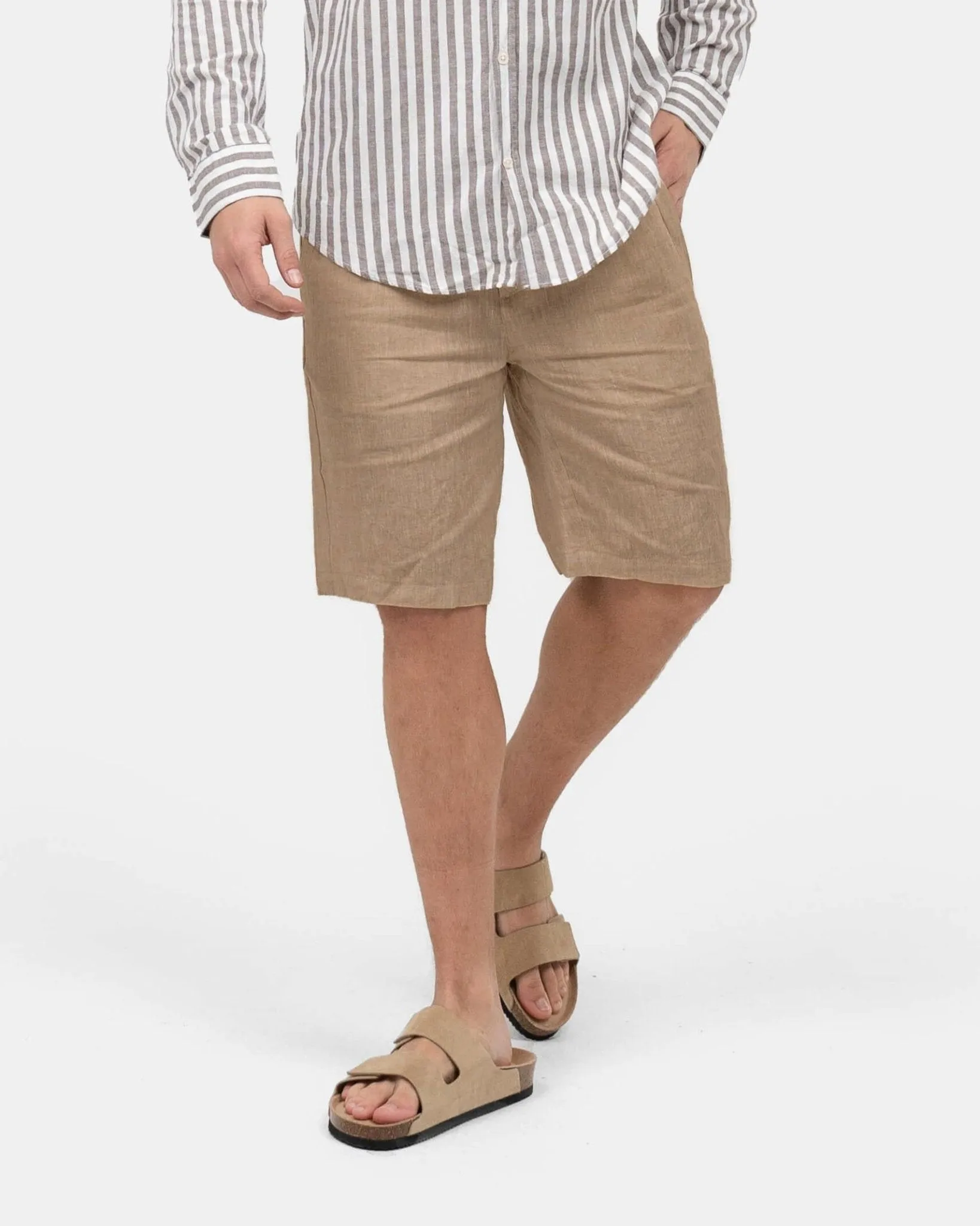 Linen Shorts Mocha