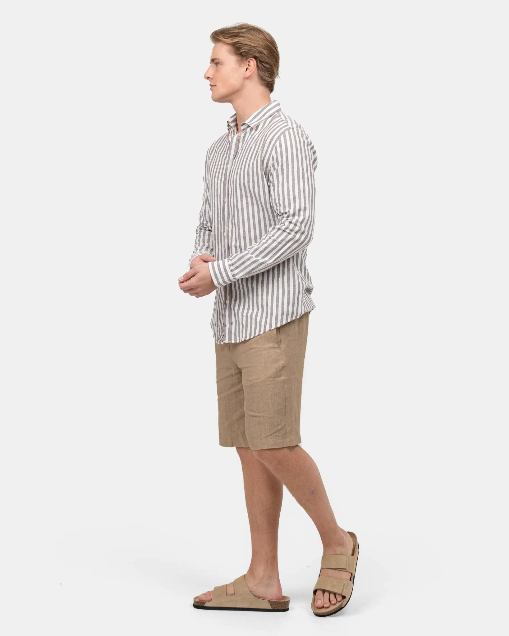 Linen Shorts Mocha