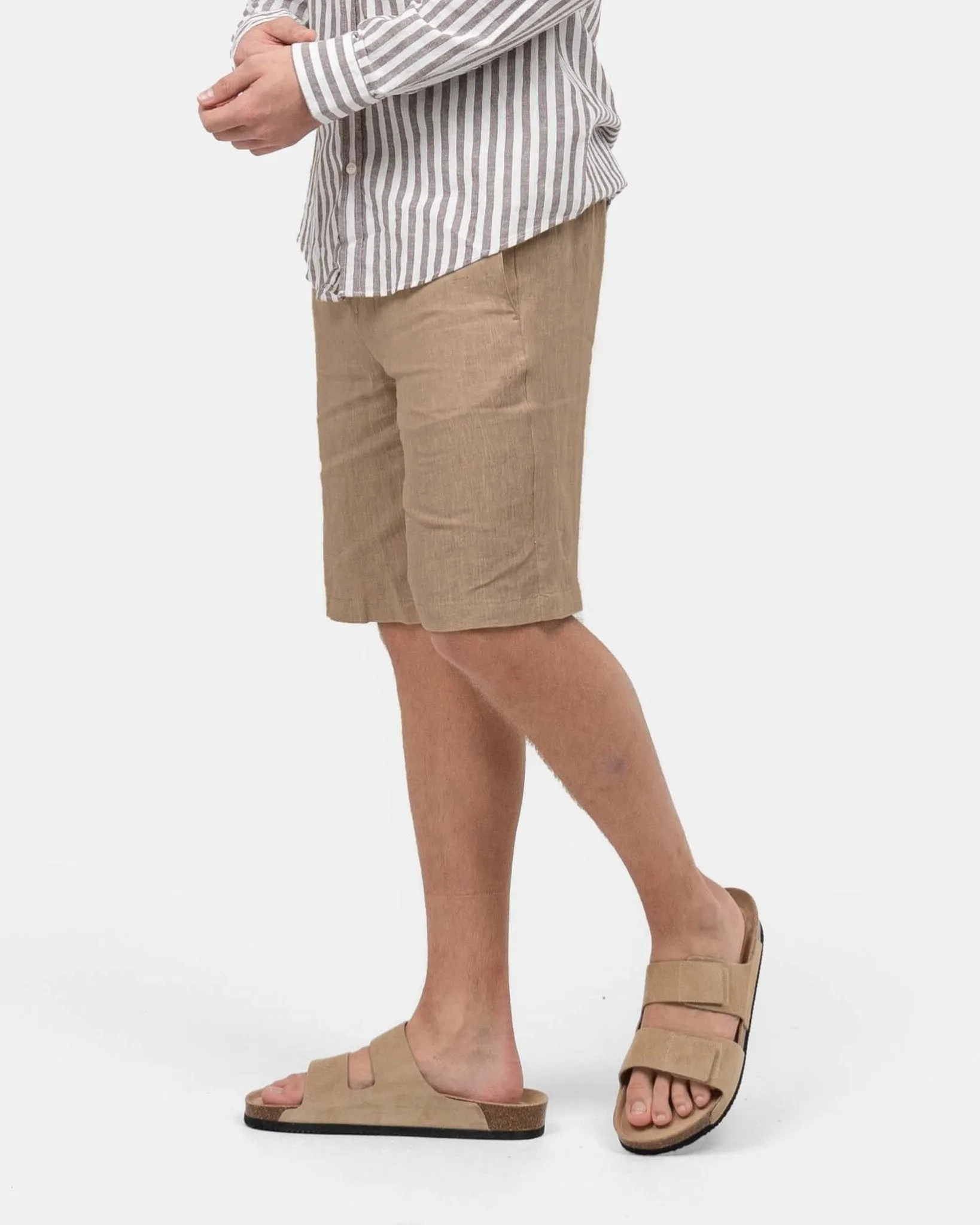 Linen Shorts Mocha