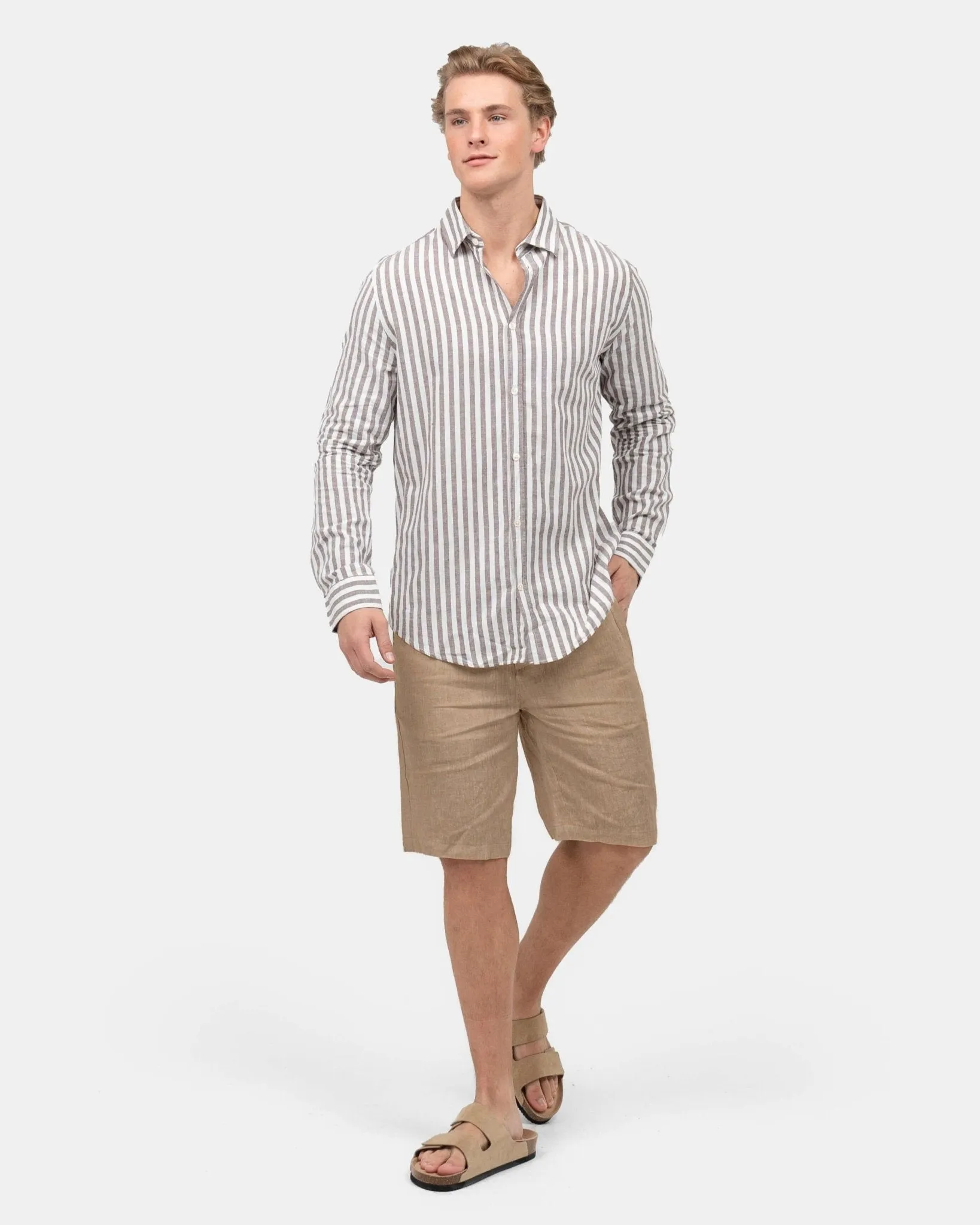 Linen Shorts Mocha