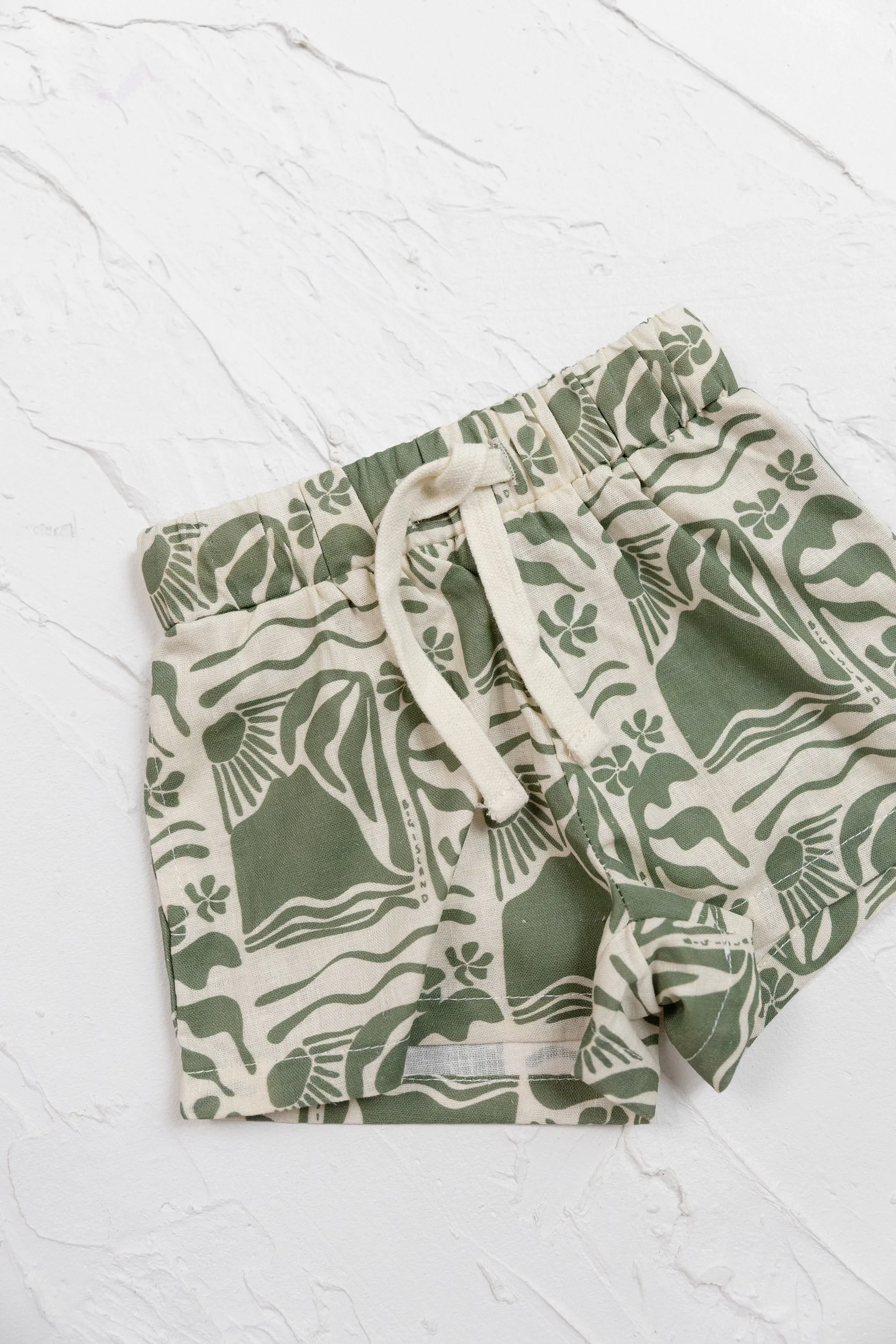Linen Shorts - Olive