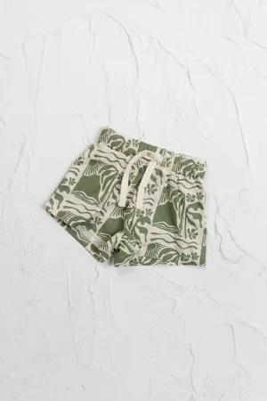 Linen Shorts - Olive