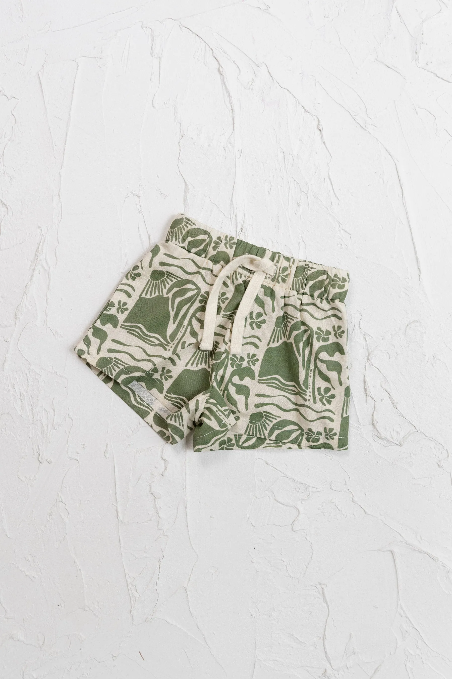 Linen Shorts - Olive
