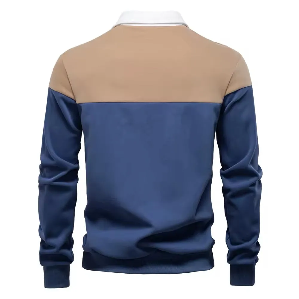 Long Sleeve Polo Shirt- Beige