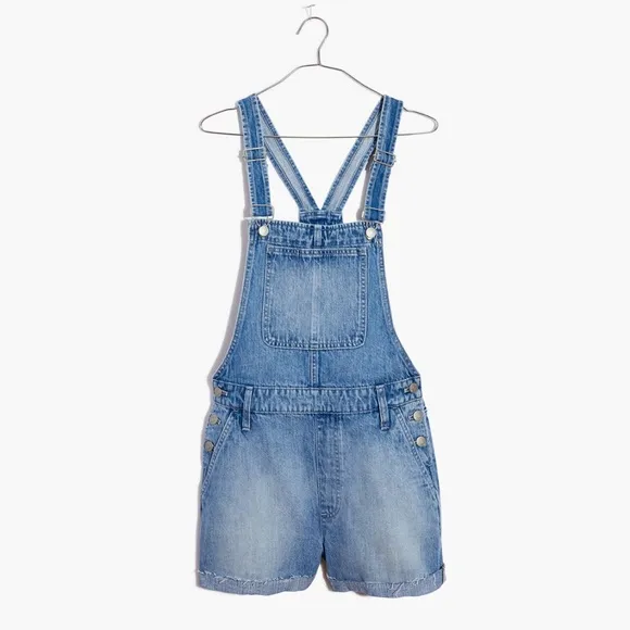 Madewell Adirondack Short Overalls in Ortega Wash size medium shortalls