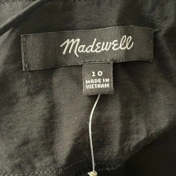 Madewell NWT Layton Midi Slip Dress Size 10 in True Black