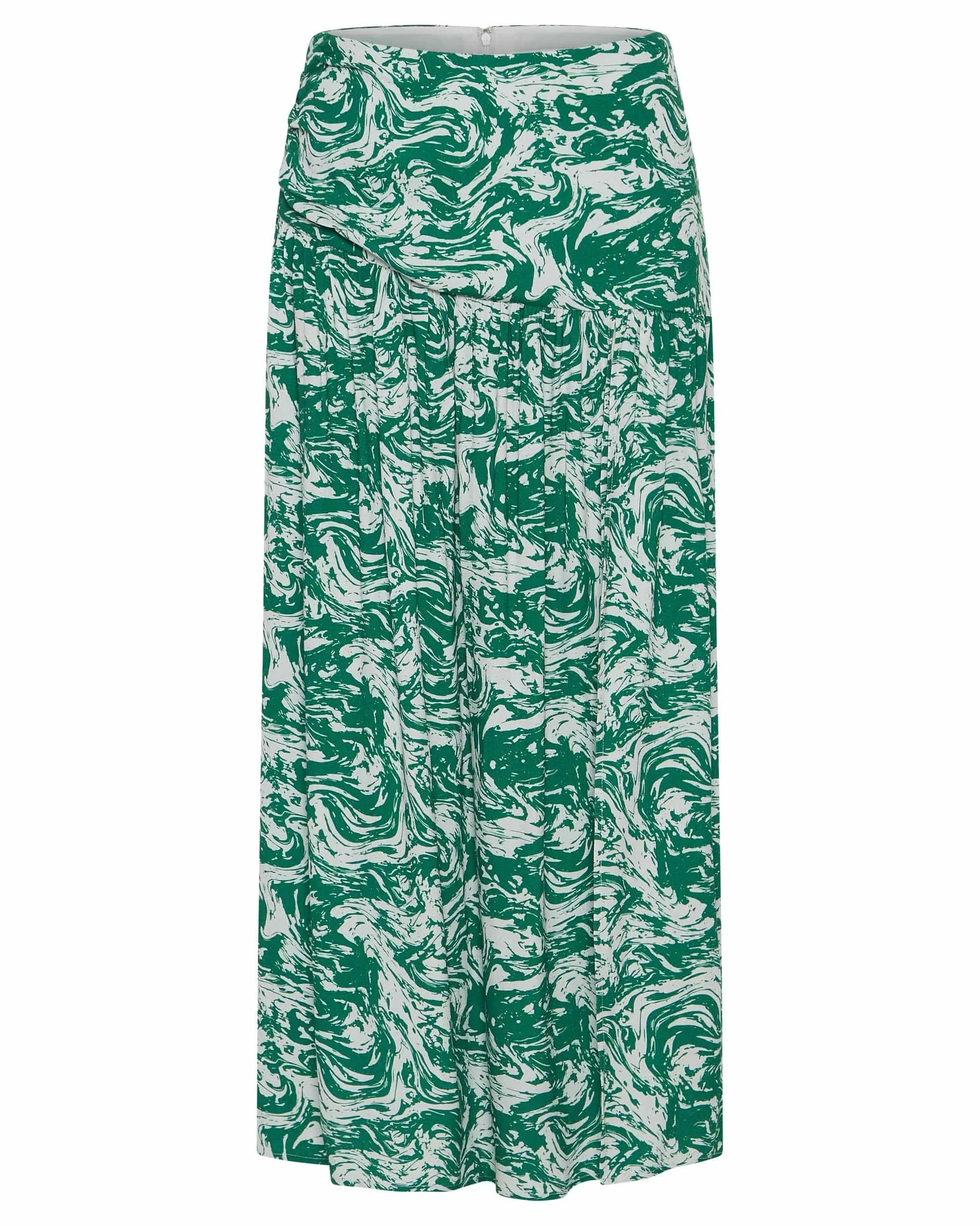MARBLE GATHERED SIDE MIDI SKIRT | MARBLE