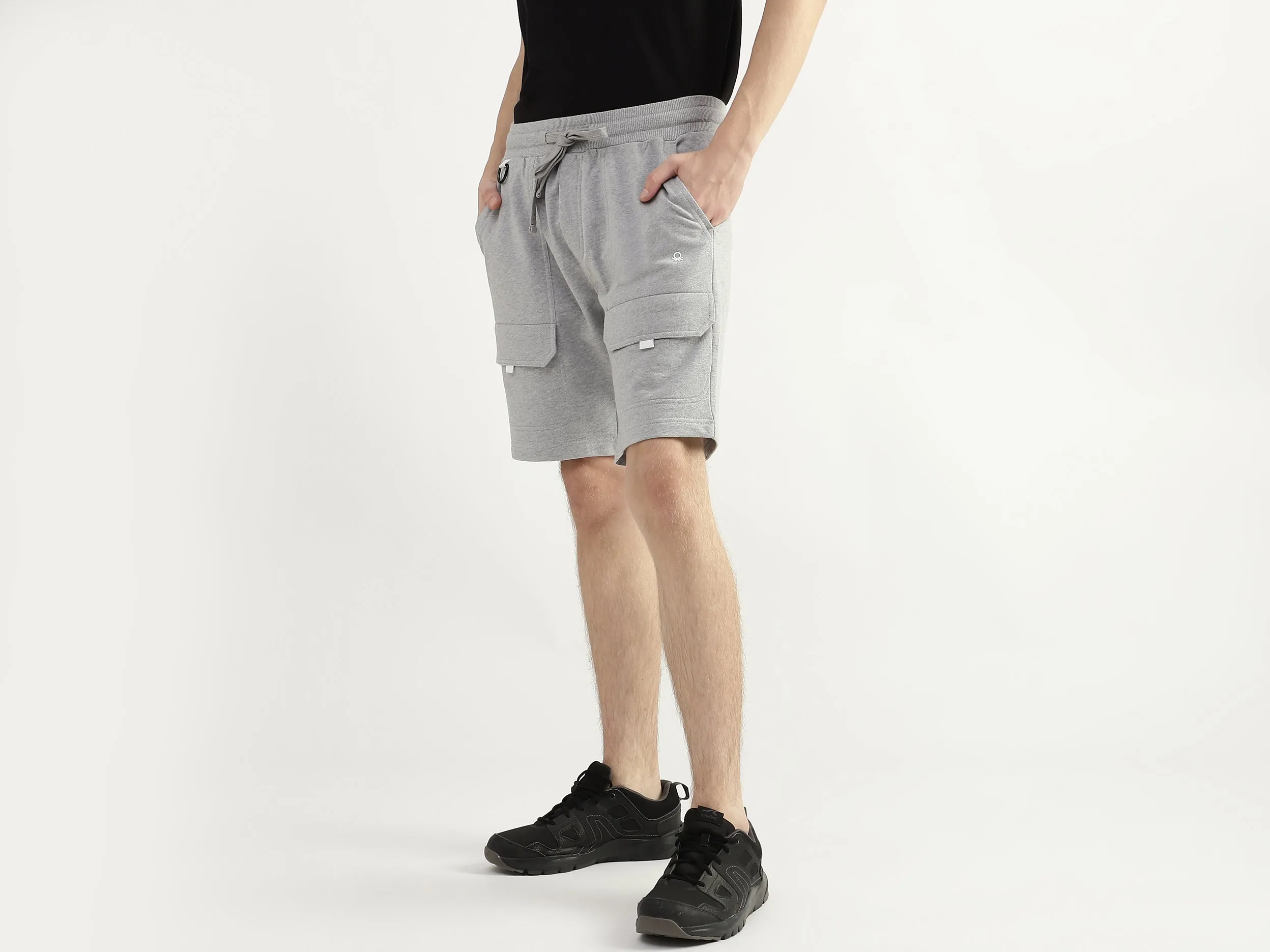Men Solid Regular Fit Shorts