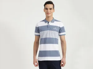 Men Stripe Polo Neck Polo T-Shirt