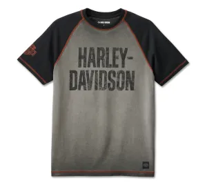 Men's Iron Bar Raglan Tee - Colorblocked - Harley Black