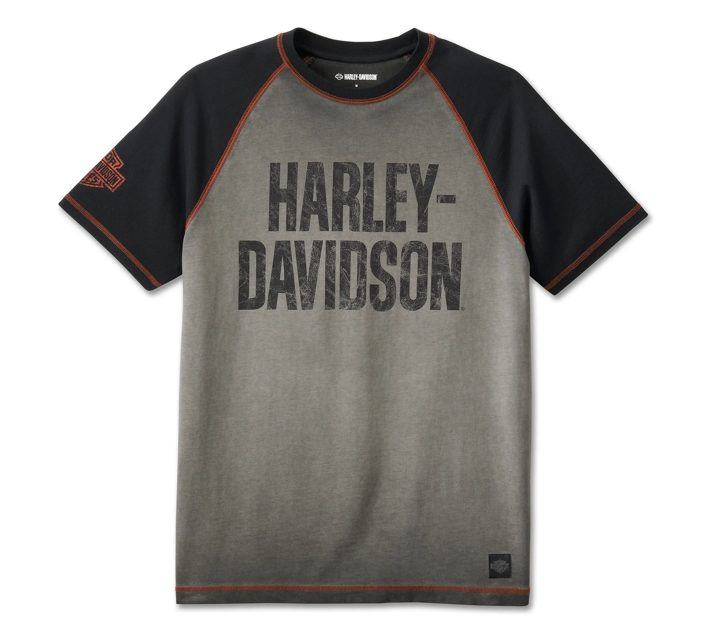 Men's Iron Bar Raglan Tee - Colorblocked - Harley Black
