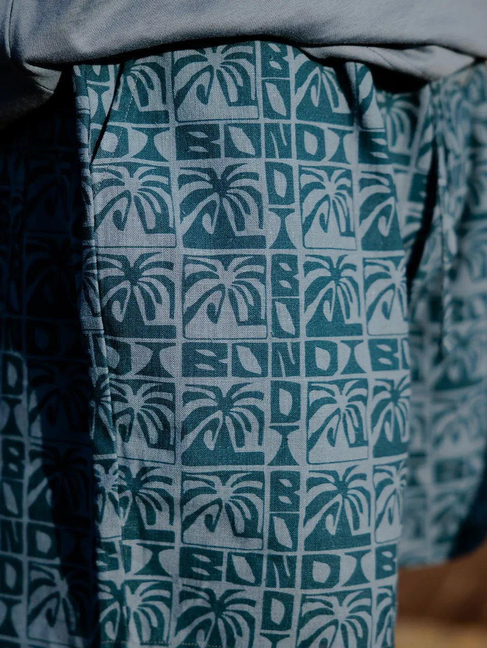 Men's Linen shorts (Denim)