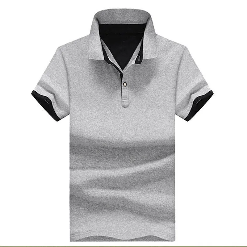 Mens Polo Shirts solid male breathable shirts 95%cotton slim Short Sleeve polos camisa polo homme plus size 3XL 4XL