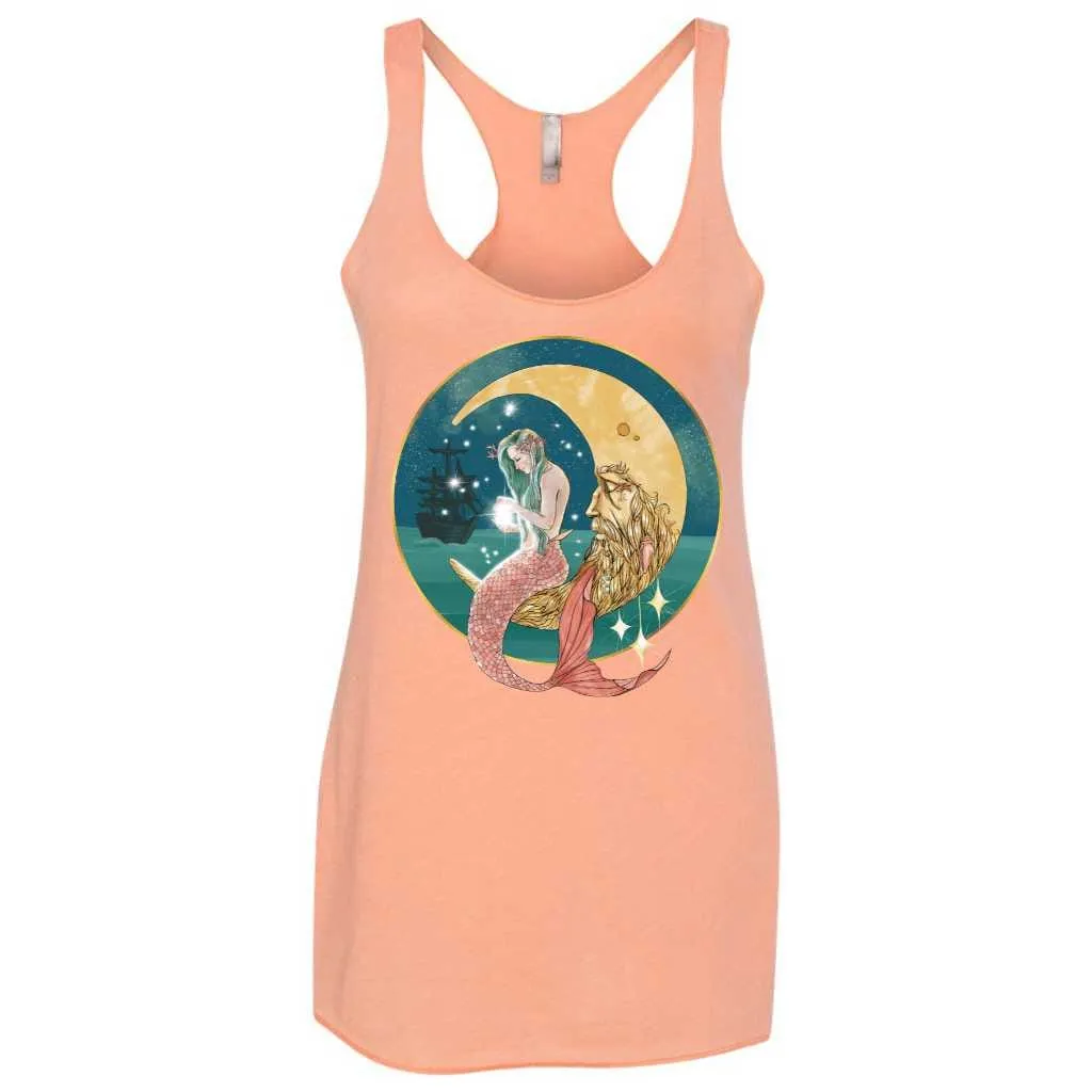 Mermaid In The Moon Racerback Tank