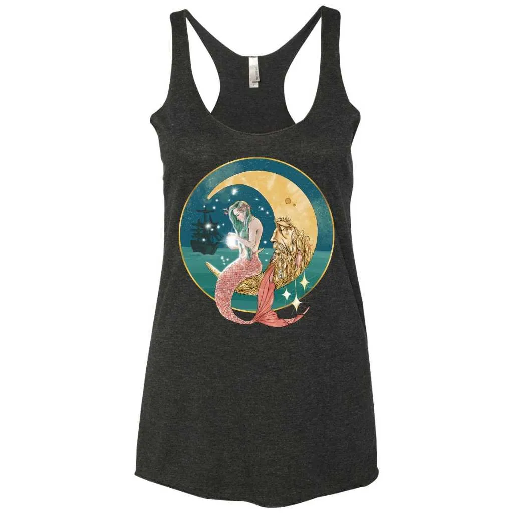 Mermaid In The Moon Racerback Tank
