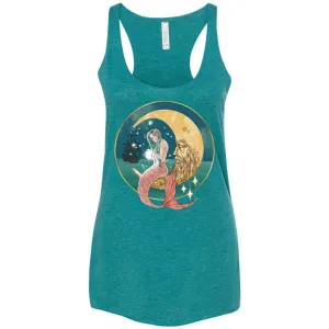 Mermaid In The Moon Racerback Tank