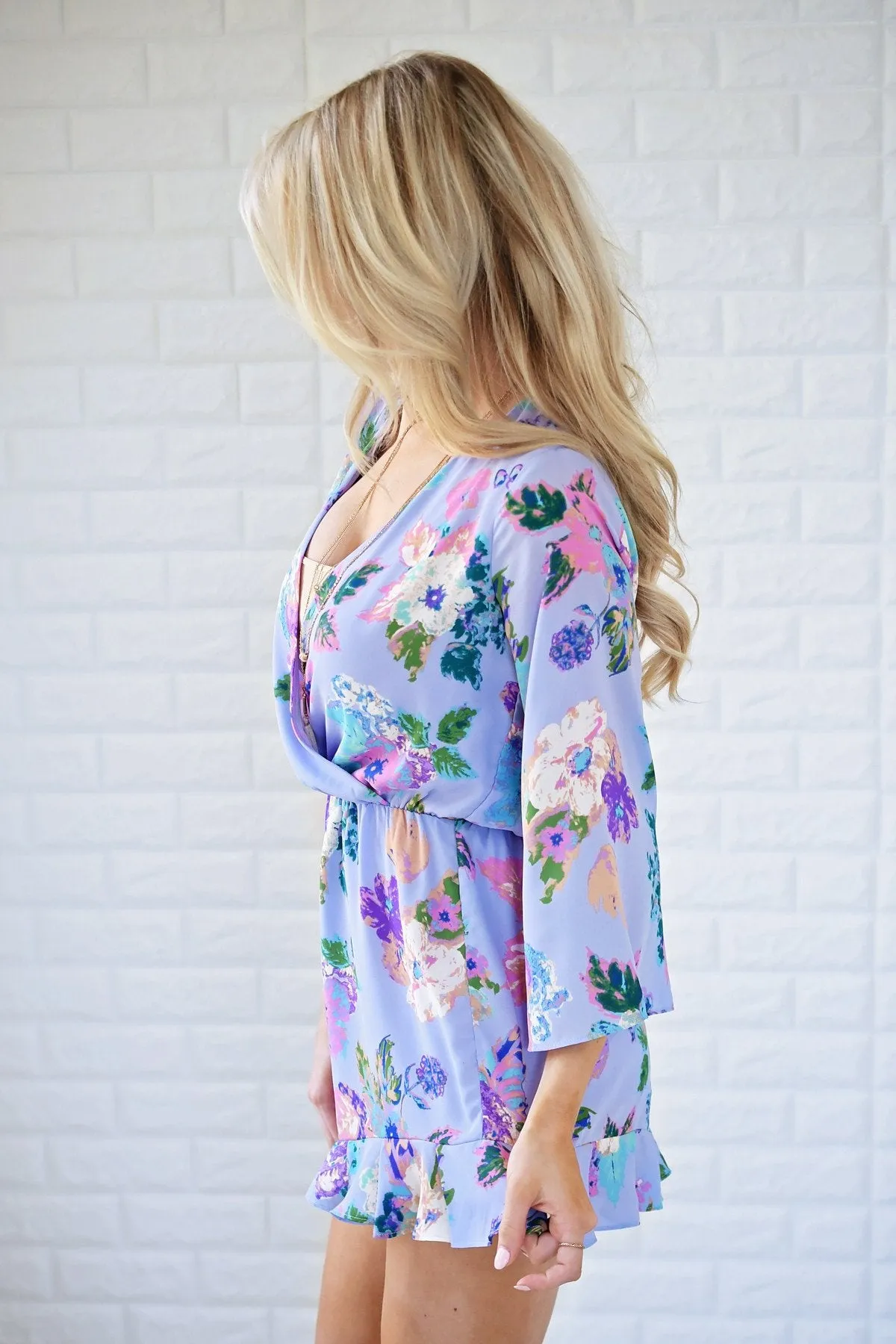 Mermaid Purple Floral Romper