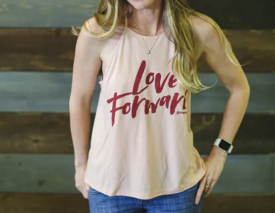Mia Ladies High Neck Flowy Tank