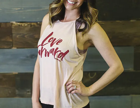 Mia Ladies High Neck Flowy Tank