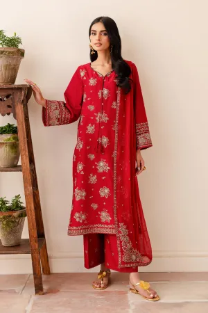 Milaas 3Pc - Embroidered Lawn Dress
