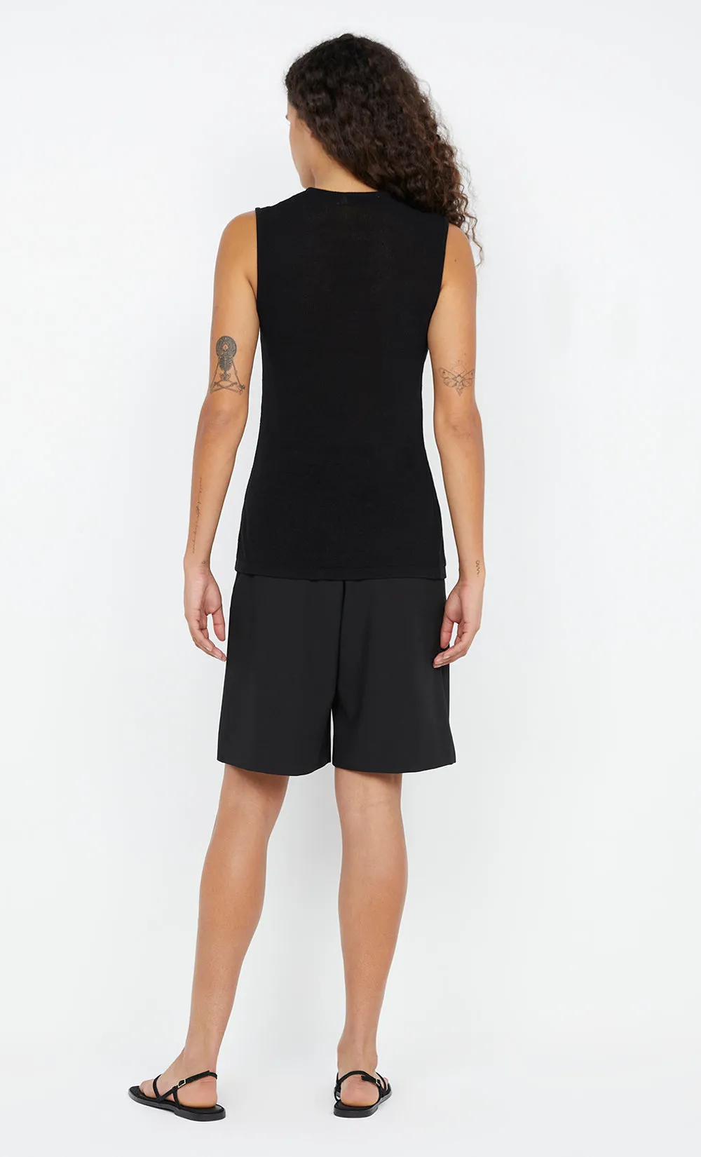 MILLA TWIST TANK TOP - BLACK