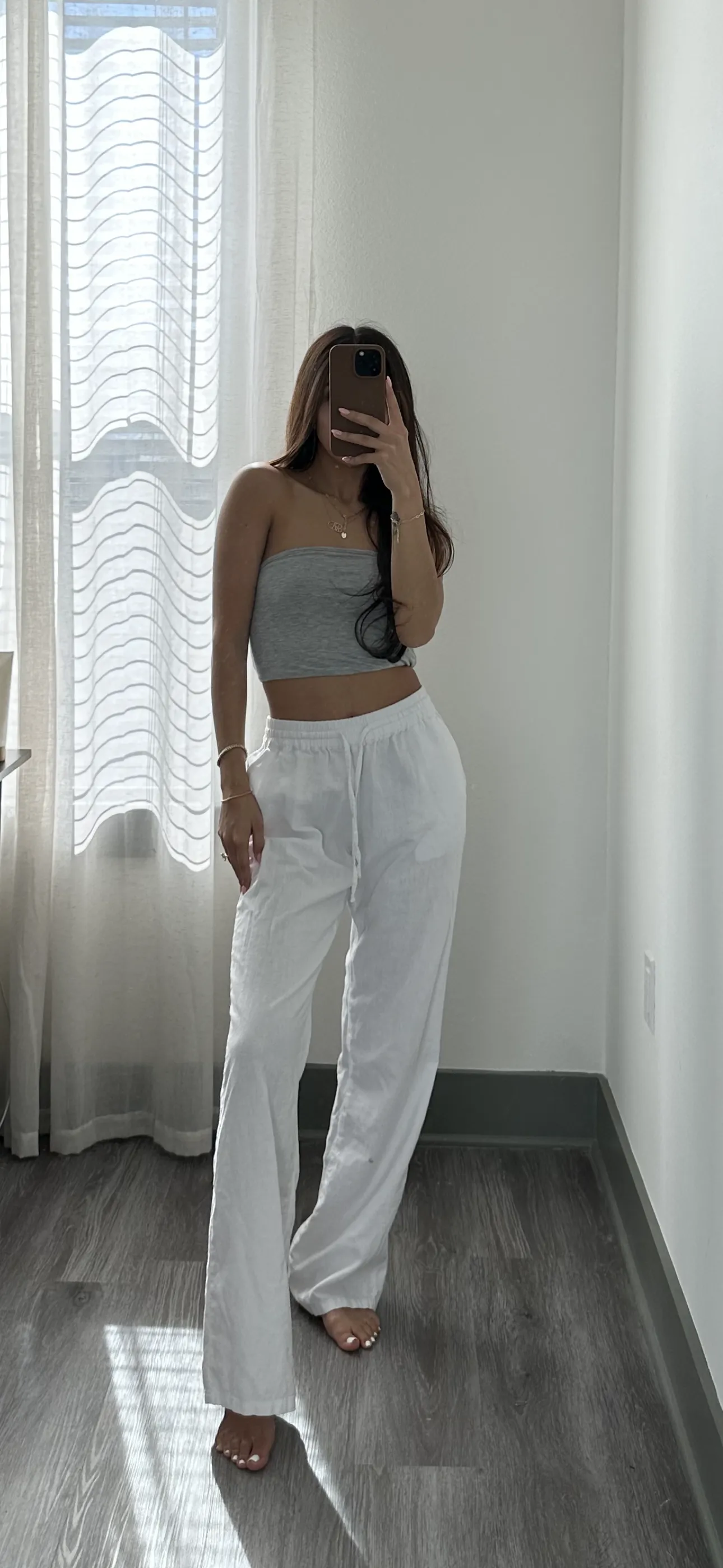 Mina Linen Pants (White)