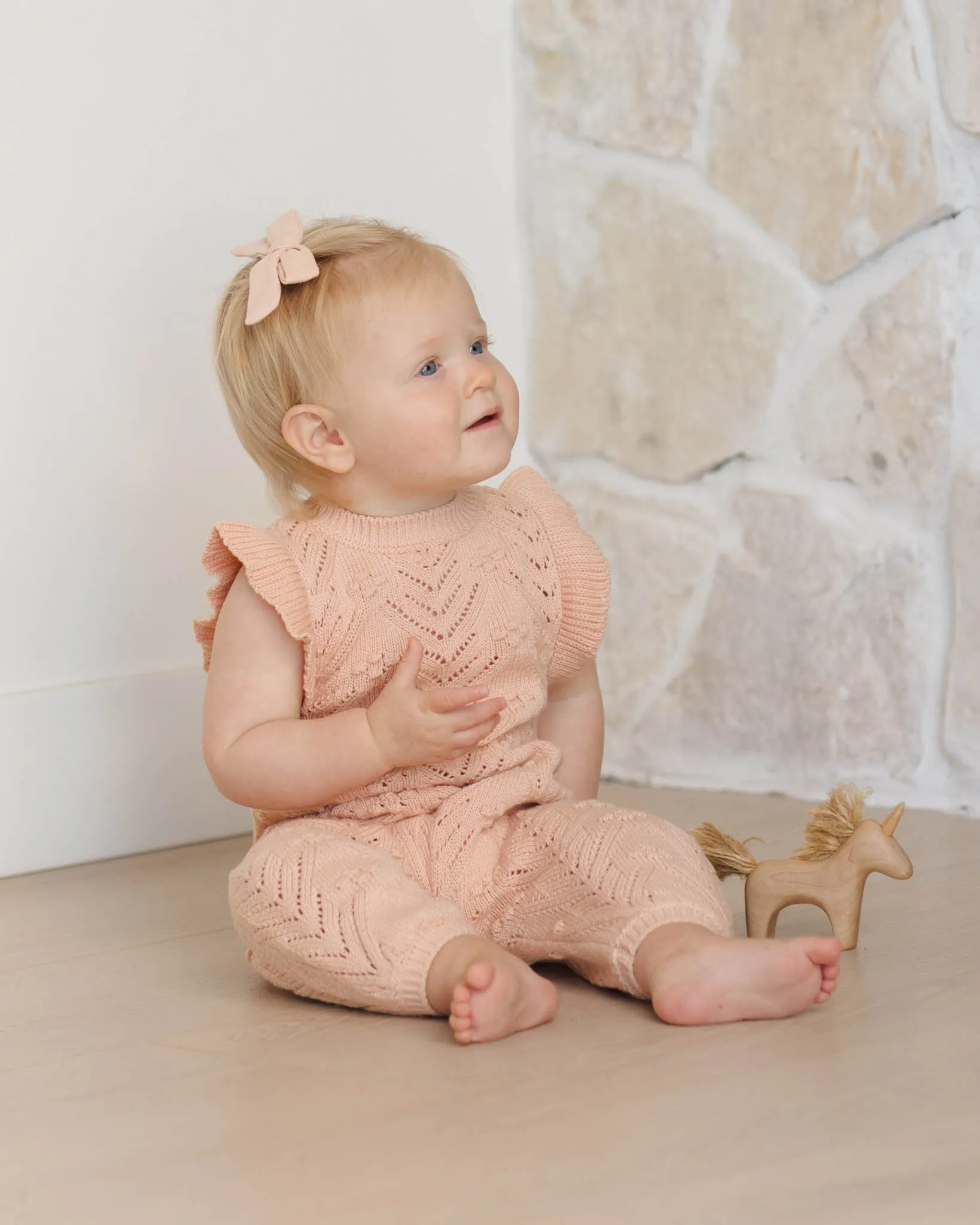 Mira Knit Romper || Melon